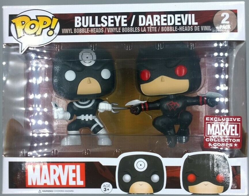 [2 Pack] Bullseye / Daredevil - Marvel Collector Corps Exc Funko POP