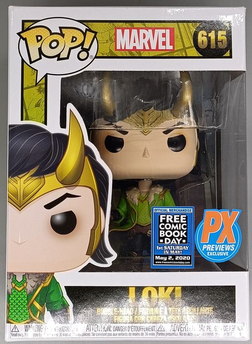 615 Loki (w/ Mjolnir) - Marvel - Box Damaged Funko POP