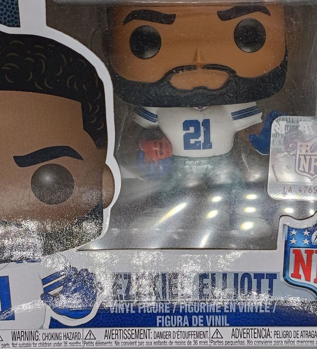 #68 Ezekiel Elliott (White) - NFL Dallas Cowboys - Box Damaged Funko POP