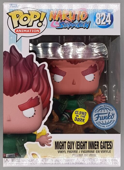 #824 Might Guy (Eight Inner Gates) Glow Naruto Shippuden Funko POP