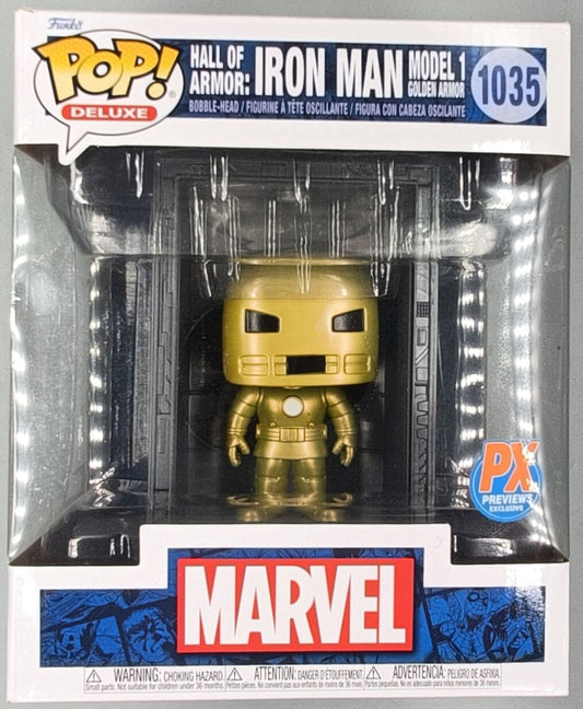 1035 Hall of Armor: Iron Man Model 1 (Golden Armor) Marvel - Box Damaged Funko POP