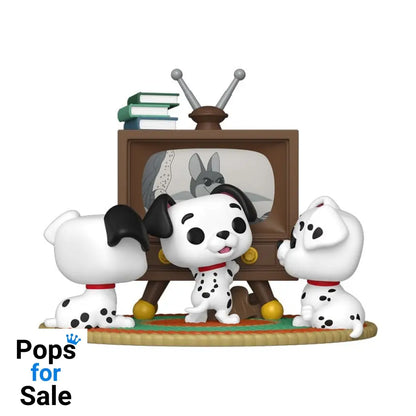 One Hundred and One Dalmatians POP Moment Vinyl Figures Rolly Patch & Lucky with TV 9 cm Mini-figures
