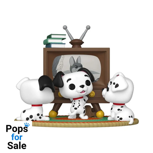 One Hundred and One Dalmatians POP Moment Vinyl Figures Rolly Patch & Lucky with TV 9 cm Mini-figures