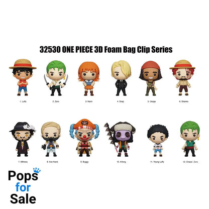 One Piece 3D PVC Bag Clips Netflix Series 1 Display (24) Keyrings,Blind Boxes