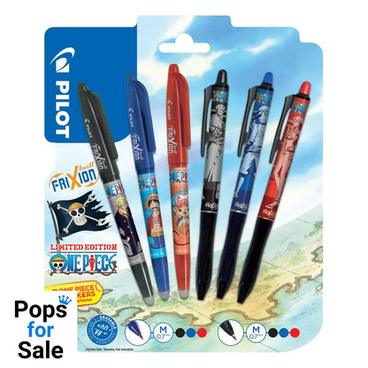 One Piece 6-pack Rollerball pen FriXion Ball & Ball+ Limited Sticker Edition LE 0.7