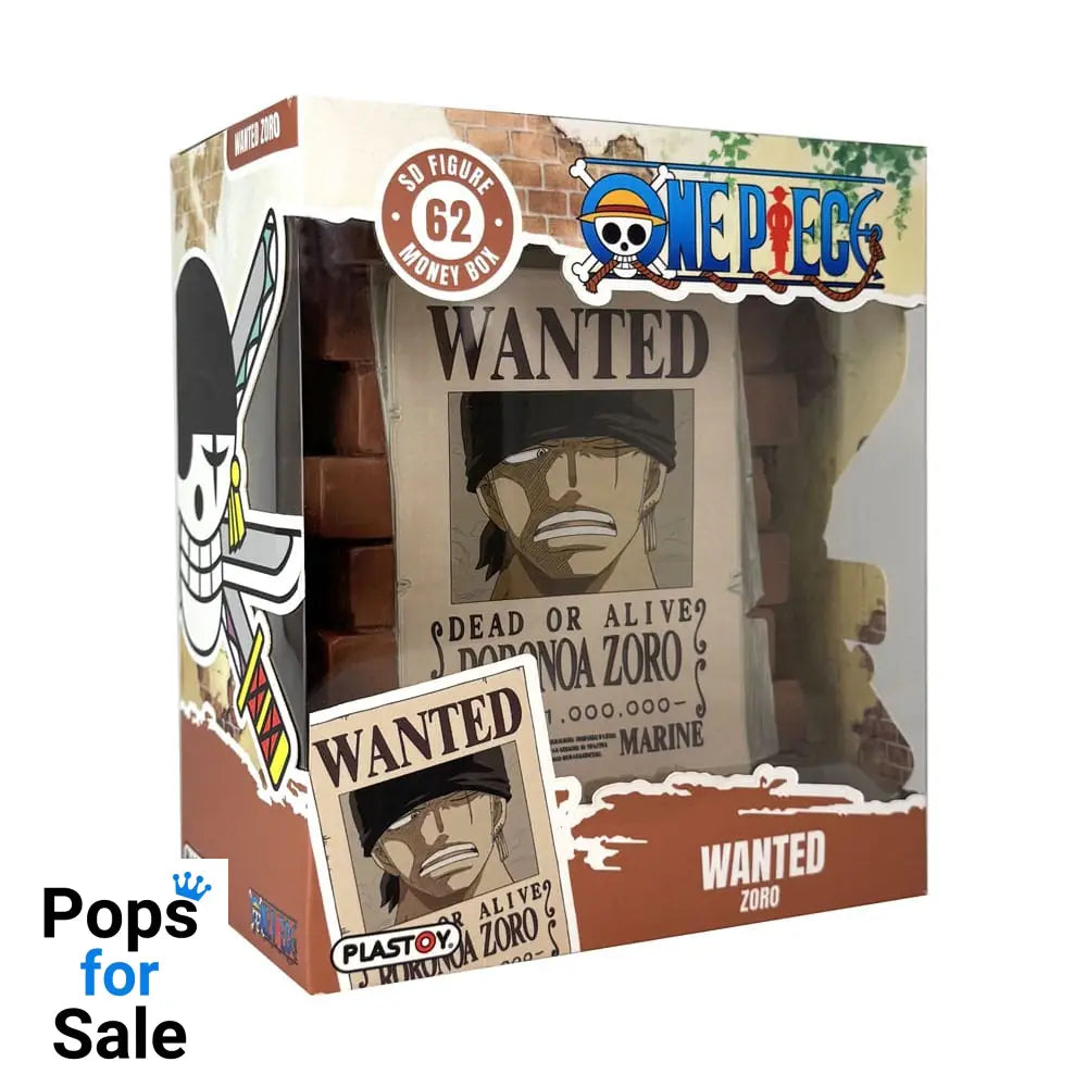 One Piece Coin Bank Zoro Wanted