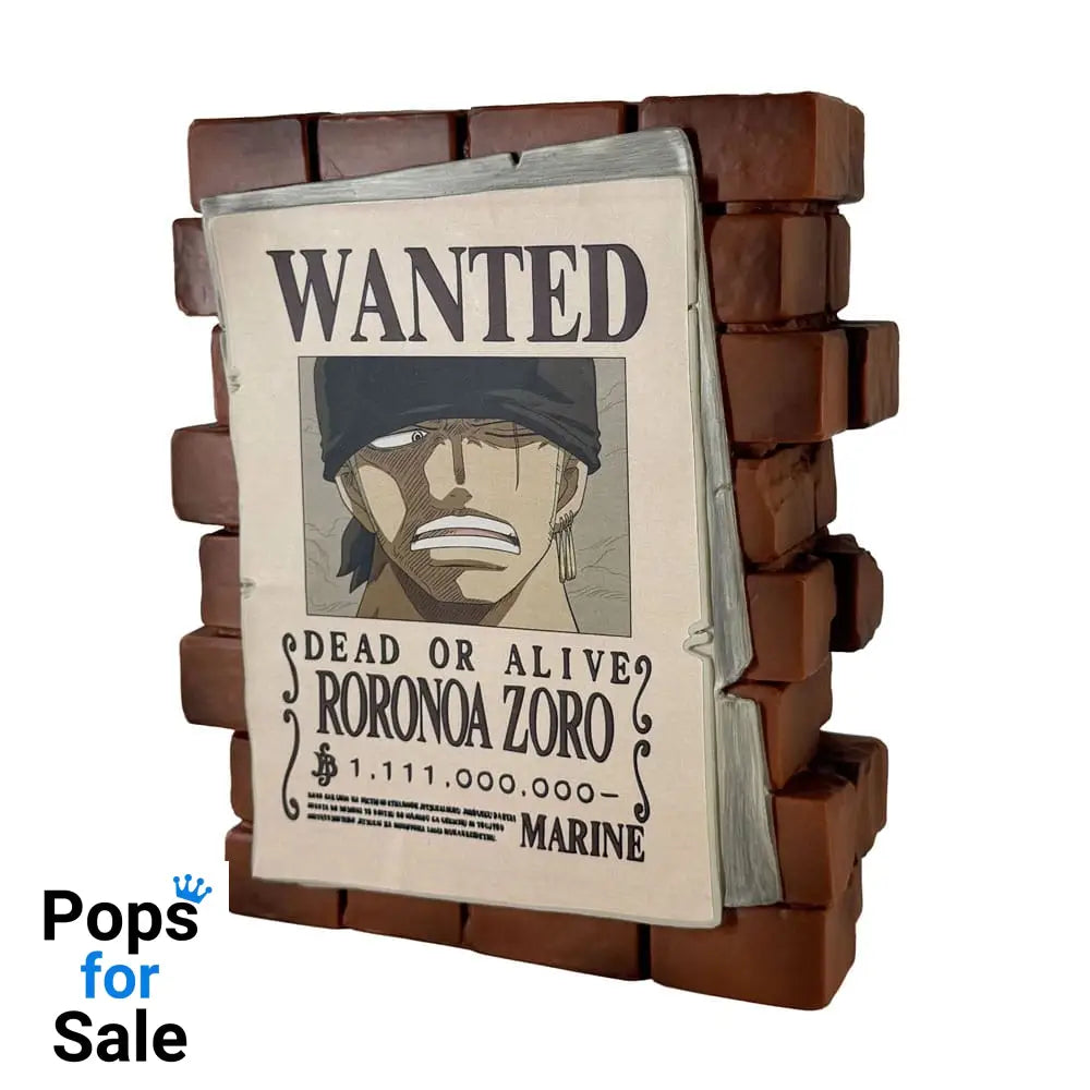 One Piece Coin Bank Zoro Wanted