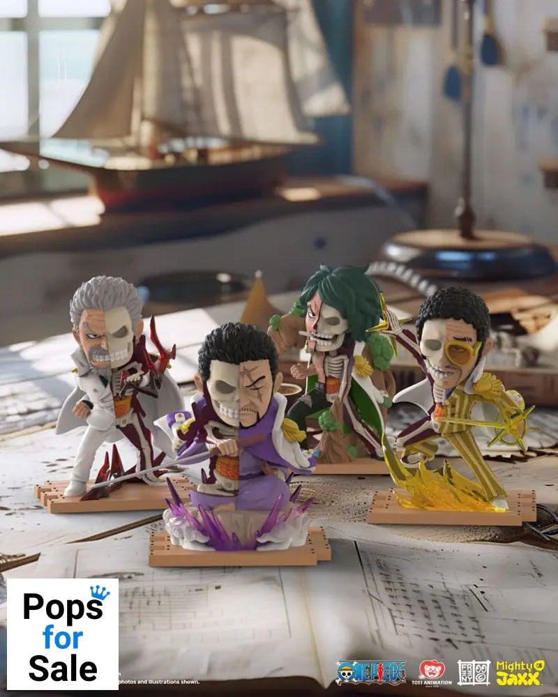 One Piece Freeny's Hidden Dissectables Marines Edition 4 inch Vinyl Figure Blind Box Display (6)