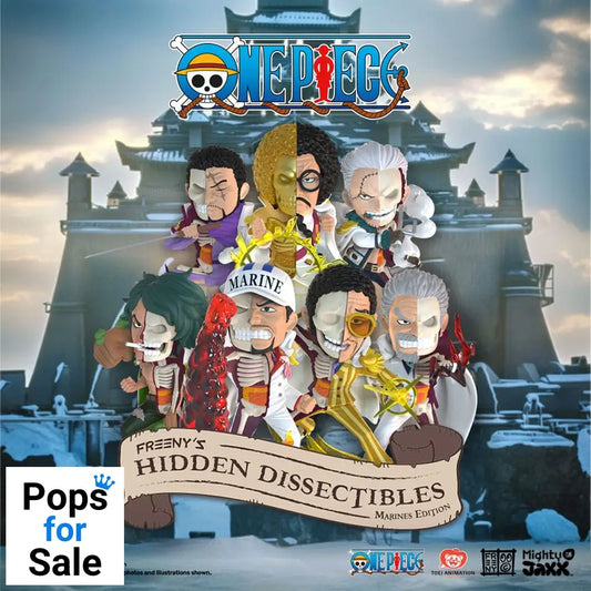 One Piece Freeny's Hidden Dissectables Marines Edition 4 inch Vinyl Figure Blind Box Display (6)