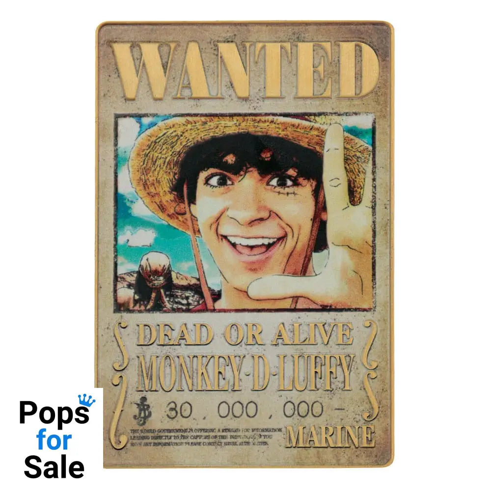 One Piece Ingot Luffy Wanted Poster Limited Edition Coins