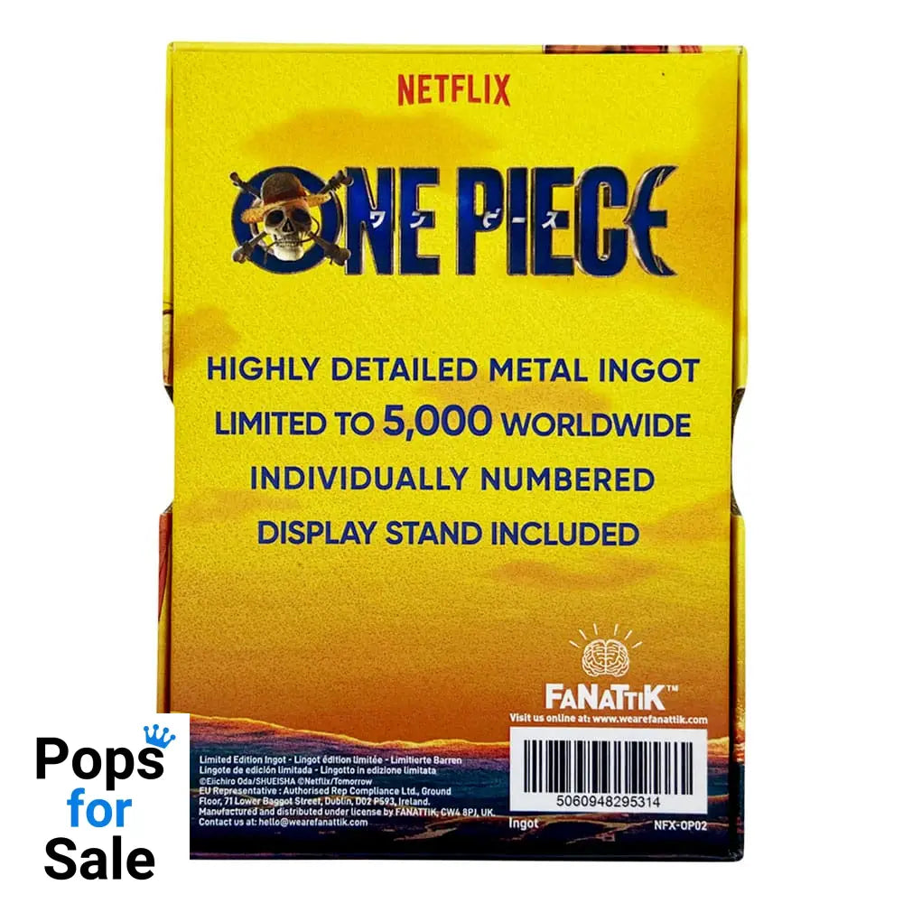 One Piece Ingot Luffy Wanted Poster Limited Edition