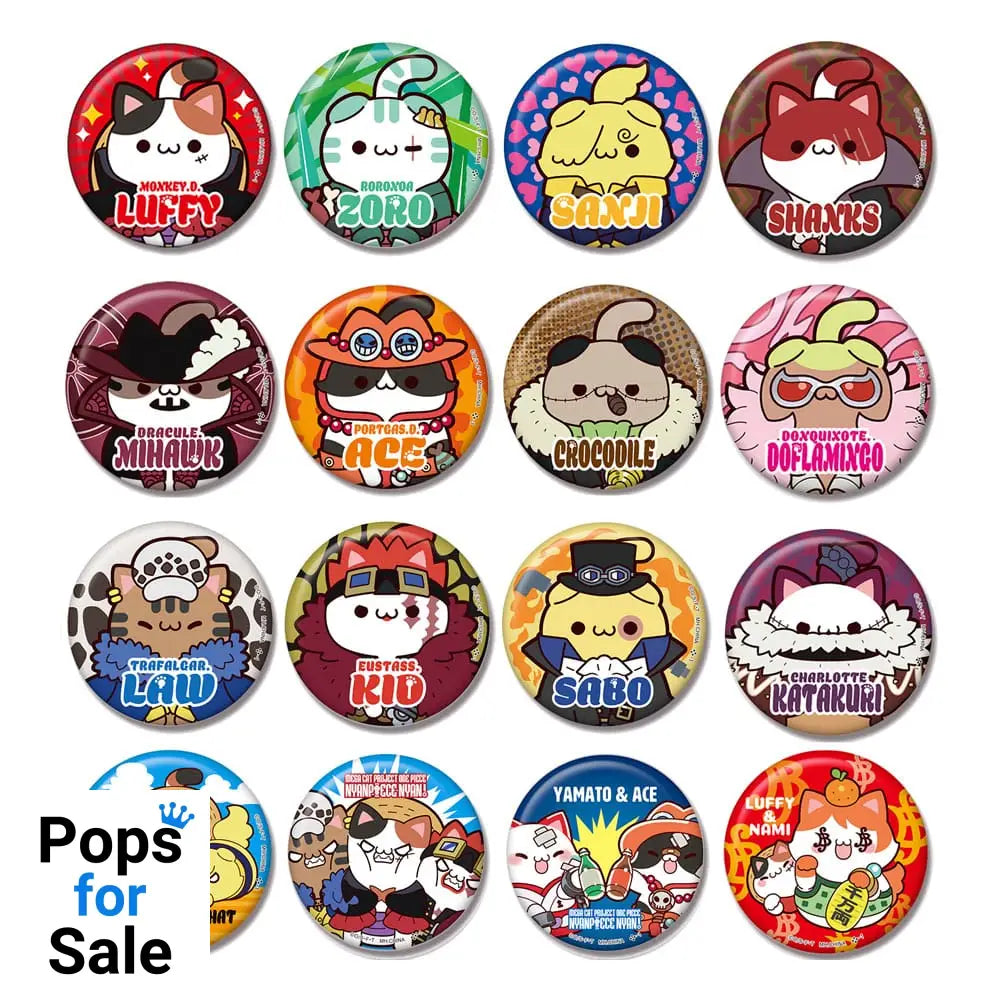 One Piece Mega Cat Project Nyan Piece Nyan! Enamel Pins 5 cm Assortment (16)