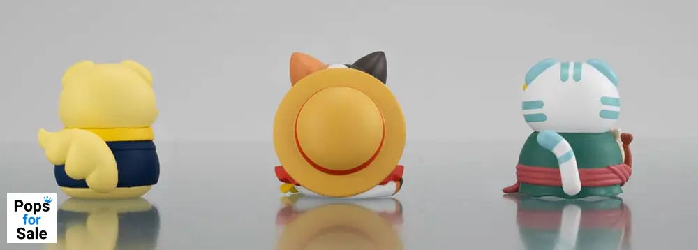 One Piece Mega Cat Project Trading Figure 3-Pack Nyan Piece Nyan! Happy Trio 2024 Limited Ver. 3 cm