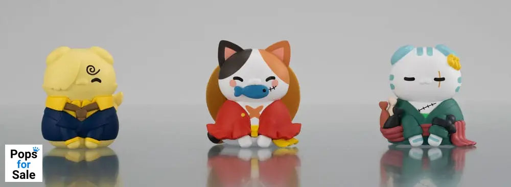 One Piece Mega Cat Project Trading Figure 3-Pack Nyan Piece Nyan! Happy Trio 2024 Limited Ver. 3 cm