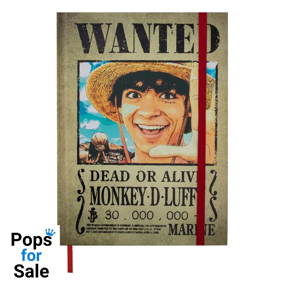 One Piece Notebook Wanted Posters Stationery