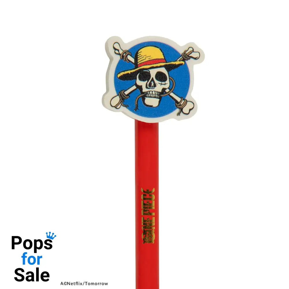 One Piece Pencils with Eraser Topper Luffy Stationery