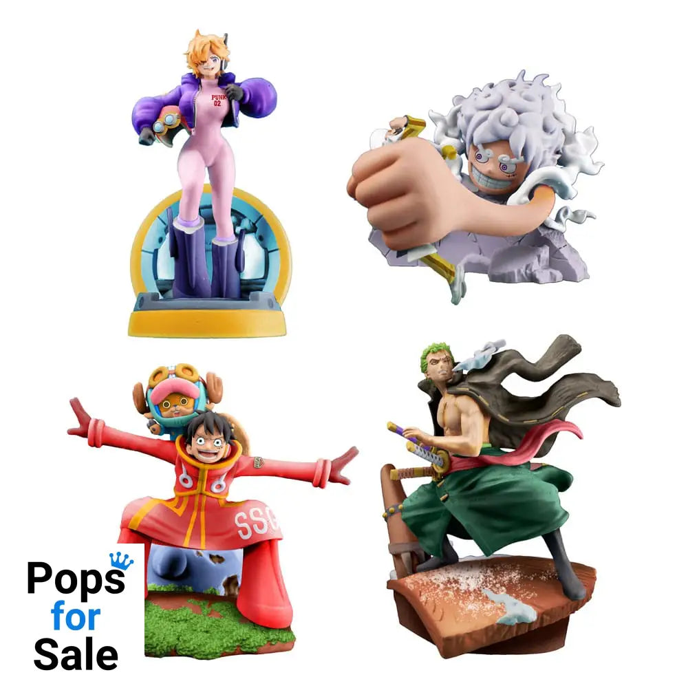 One Piece Petitrama PVC Mini Statue Logbox Re Birth Egghead Set 9 cm