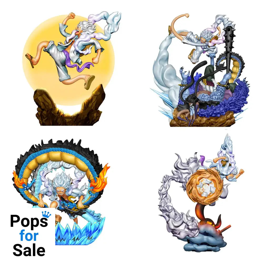 One Piece Petitrama PVC Mini Statue Logbox Re Birth Gear Fifth Special Set 9 cm