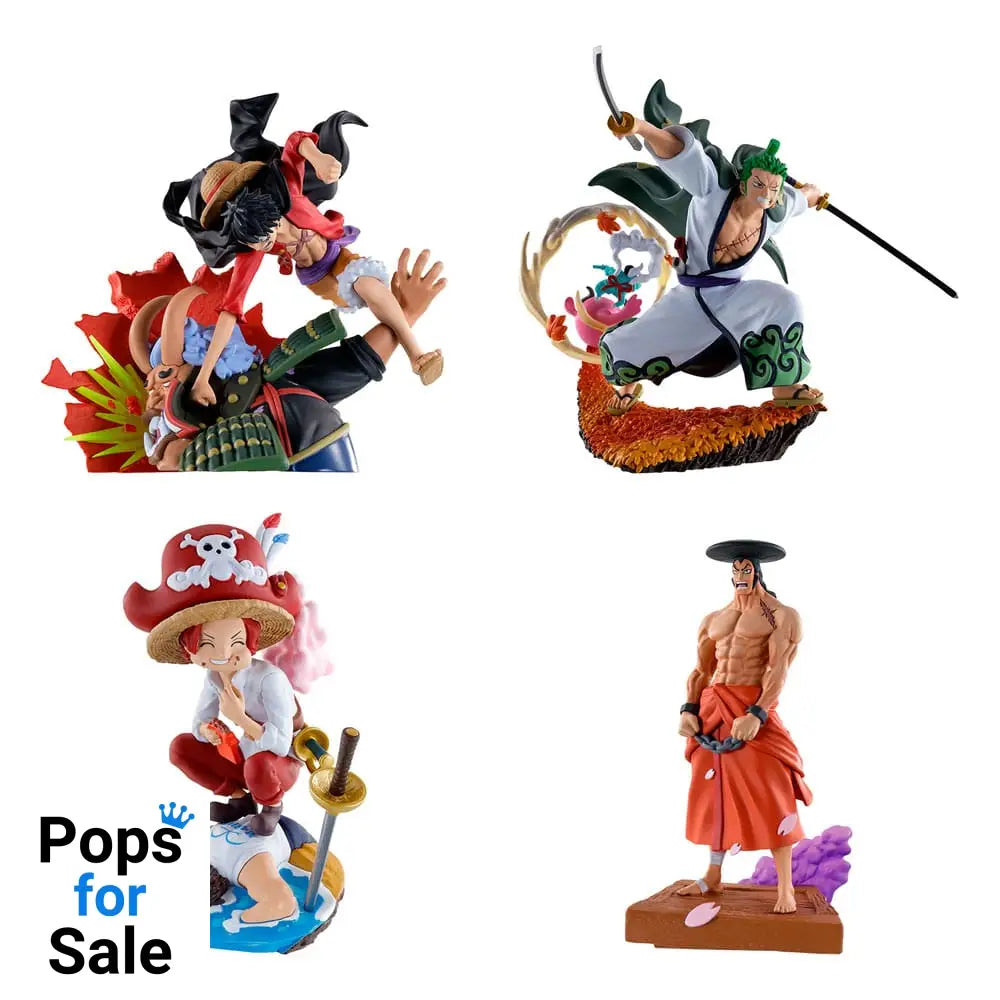 One Piece Petitrama PVC Mini Statue Logbox Re Birth Wano Kuni Vol. 1 Set 9 cm