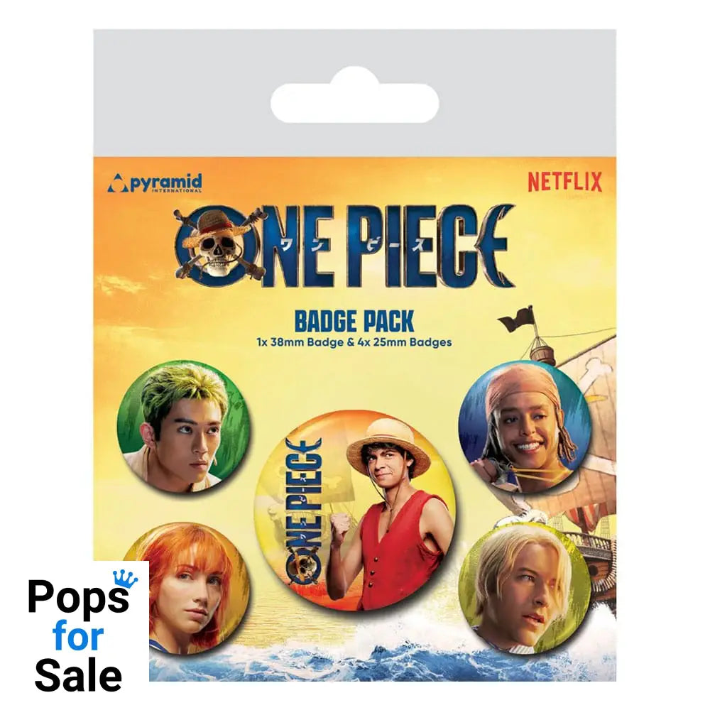 One Piece Pin-Back Buttons 5-Pack The Straw Hats