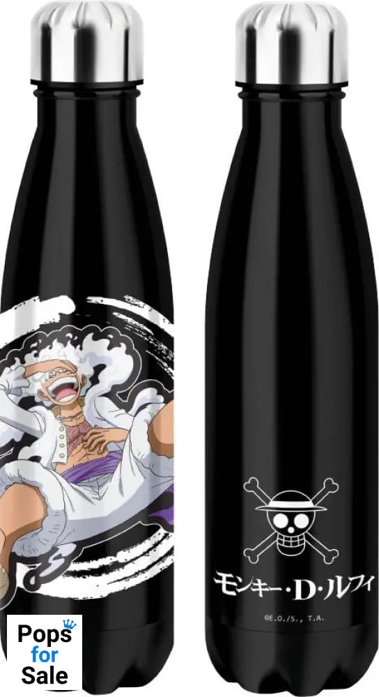 One Piece Thermo Water Bottle Luffy Gear 5 Black Kitchen- and Tableware