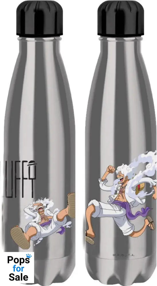 One Piece Thermo Water Bottle Luffy Gear 5 Silver Kitchen- and Tableware
