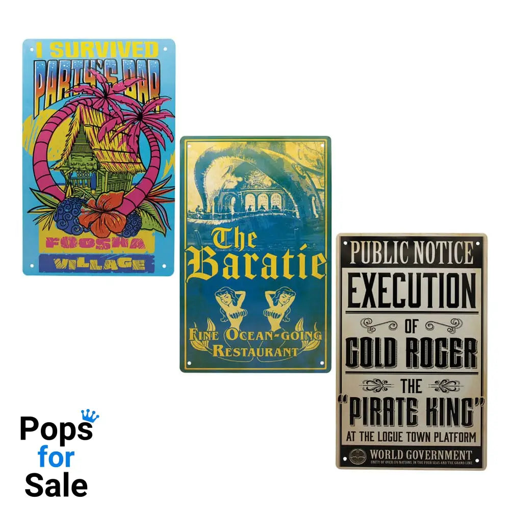 One Piece Tin Signs 3 Pack
