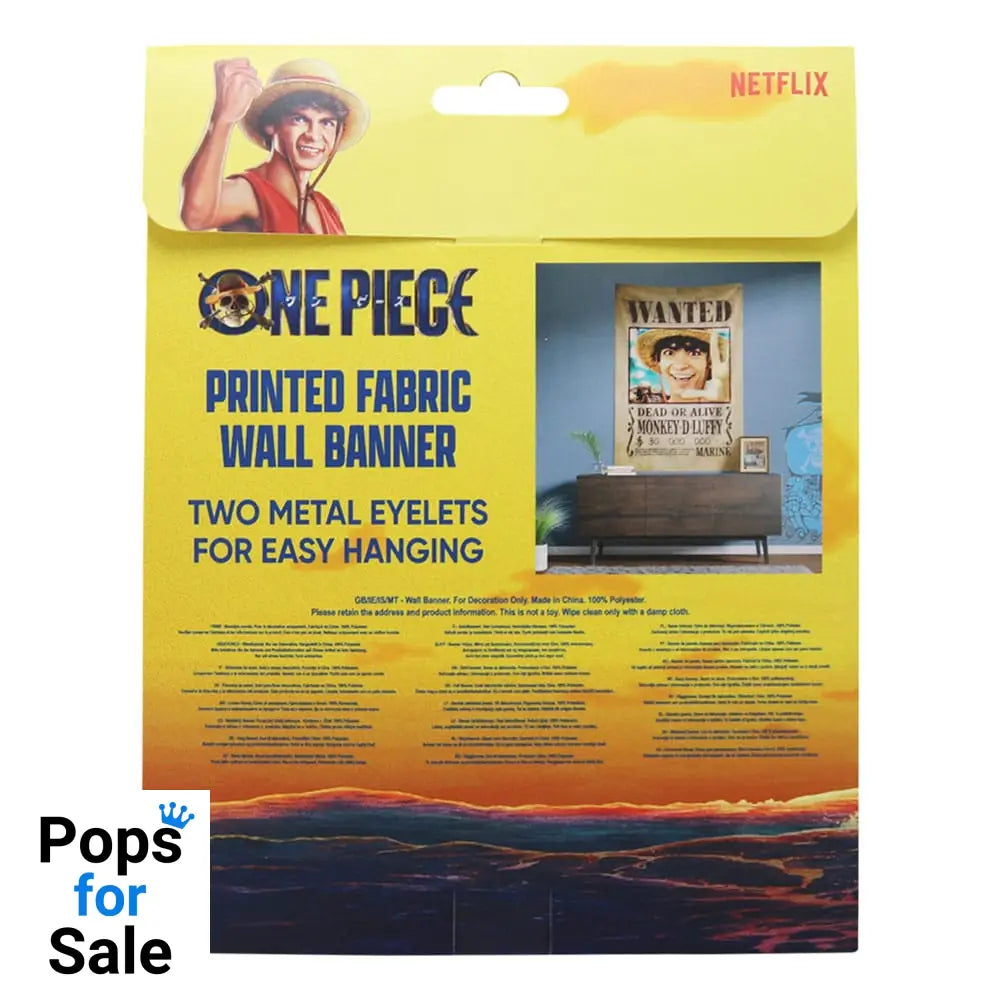 One Piece Wall Banner Luffy Wanted 120 x 85 cm