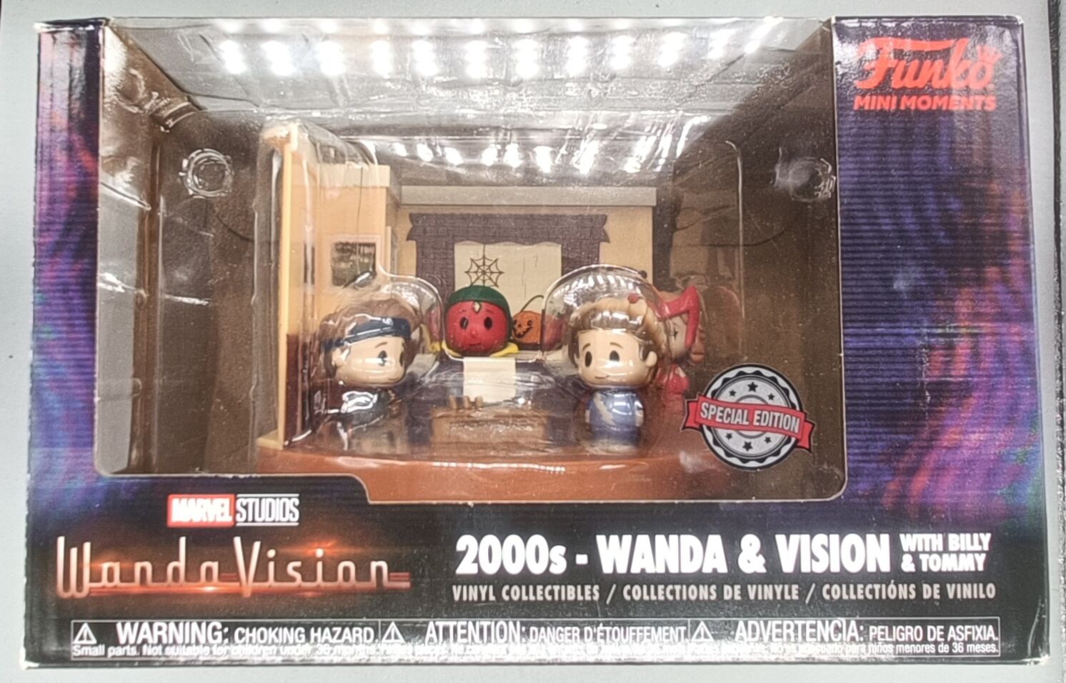 2000s Wanda & Vision with Billy & Tommy Marvel Wandavision Funko Mini Moments Funko POP - Box Damaged