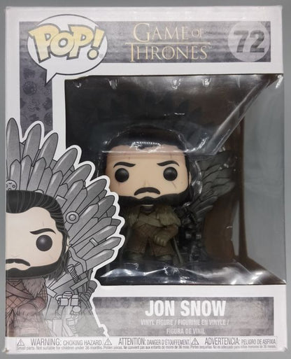 72 Jon Snow (on Iron Throne) Deluxe Game of Thrones Funko POP - Damaged Box