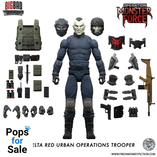 Operation: Monster Force Action Figure 1/12 Delta Red Urban Operations Trooper 15 cm