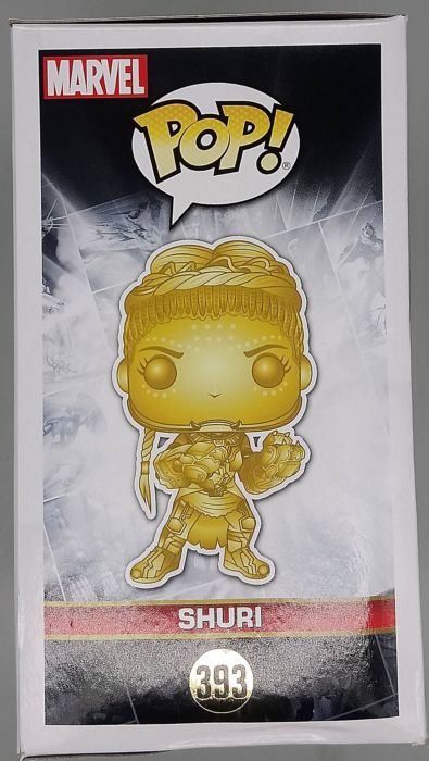 #393 Shuri (Gold) Chrome - Marvel Studios 10 Years Box Damaged Funko POP