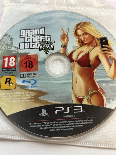 Grand Theft Auto V Five 5 for Playstation 3 (PS3) - [Just Disc]