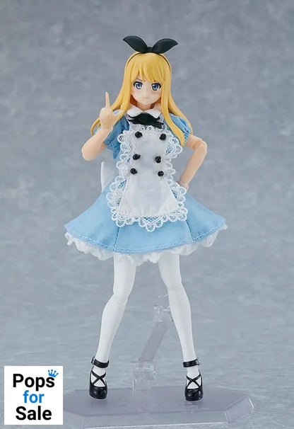 Original Character Figma Action Figure Female Body (Alice) with Dress and Apron Outfit 13 cm