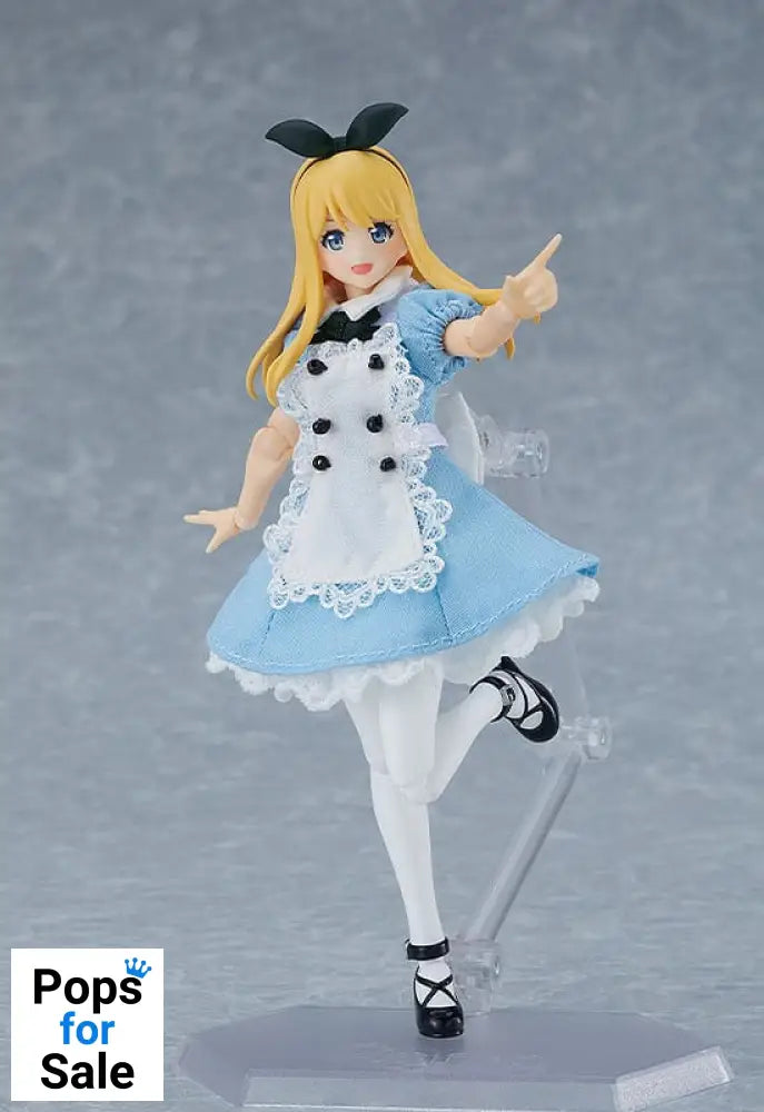 Original Character Figma Action Figure Female Body (Alice) with Dress and Apron Outfit 13 cm