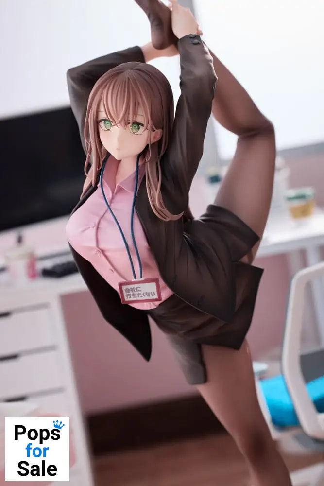 Original Character PVC Statue 1/6 OL-chan Who Doesn't Want to Go to Work Pink Ver. 26 cm