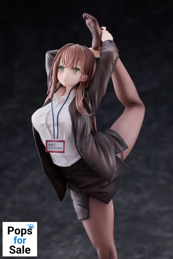 Original Character PVC Statue 1/6 OL-chan Who Doesn't Want to Go to Work White Ver. Deluxe Edition 26 cm