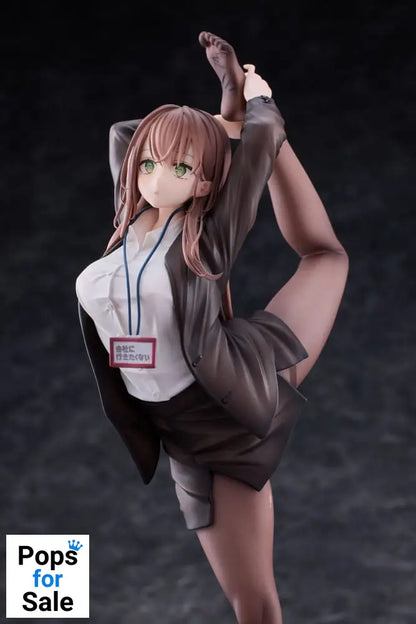 Original Character PVC Statue 1/6 OL-chan Who Doesn't Want to Go to Work White Ver. Deluxe Edition 26 cm