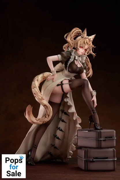 Original Character PVC Statue 1/7 Battle Maid Different Species Leopard Cat Maria Deluxe Edition 24 cm Statues