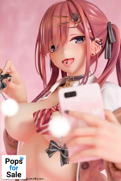 Original Character Statue 1/5 Red-Haired Gyaru-Chan Bare Face Ver. Illustration by Nanamakura 29 cm