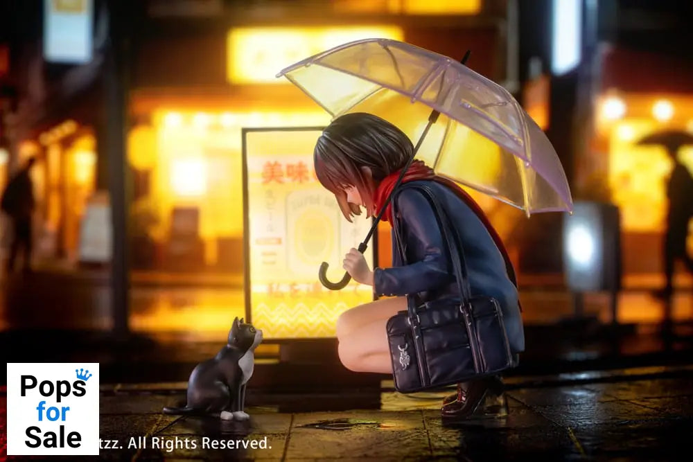 Original Character Statue 1/7 Rainy Day - Meeting Illustrated by Catzz 16 cm