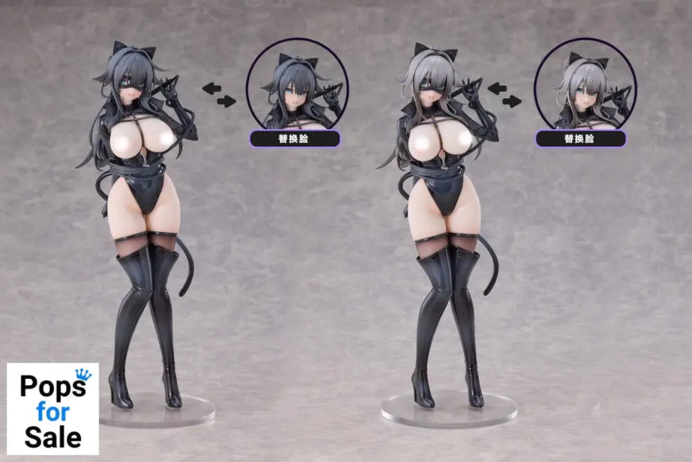 Original Character Tmano PVC Figures 2-Pack 1/6 Cat Woman Happy-chan DX Ver. 27 cm