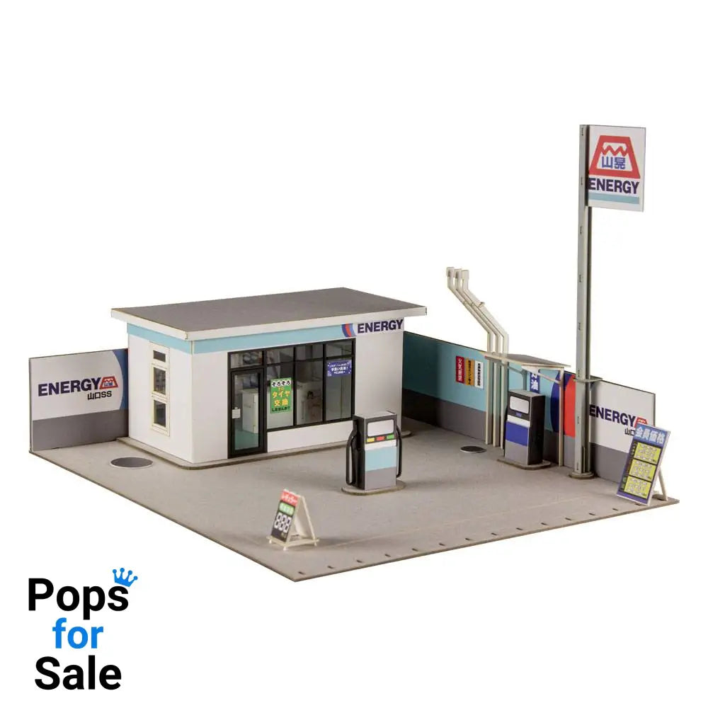 Original Illustration 1/64 Paper Model Kit 1/64 Gas Station 11 cm (re-run)
