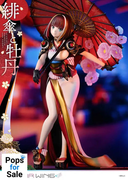 Original Illustration by Fuzichoco Prisma Wing PVC Statue 1/7 Scarlet Umbrella And Peony 28 cm