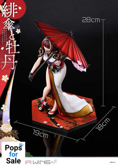 Original Illustration by Fuzichoco Prisma Wing PVC Statue 1/7 Scarlet Umbrella And Peony 28 cm Statues
