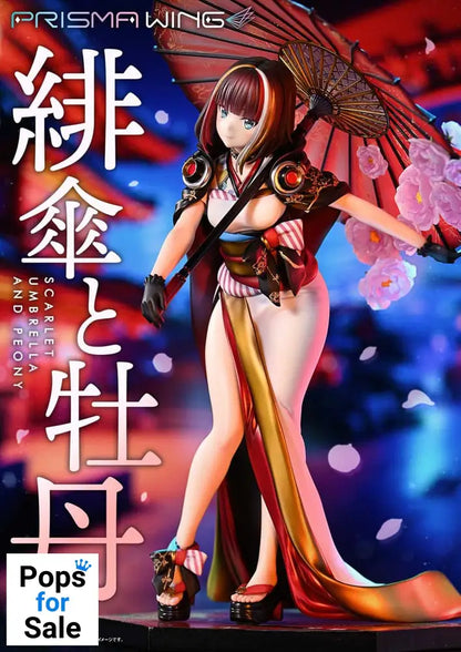 Original Illustration by Fuzichoco Prisma Wing PVC Statue 1/7 Scarlet Umbrella And Peony 28 cm