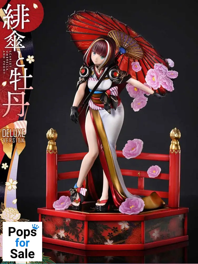 Original Illustration by Fuzichoco Prisma Wing PVC Statue 1/7 Scarlet Umbrella And Peony Deluxe Version 32 cm Statues