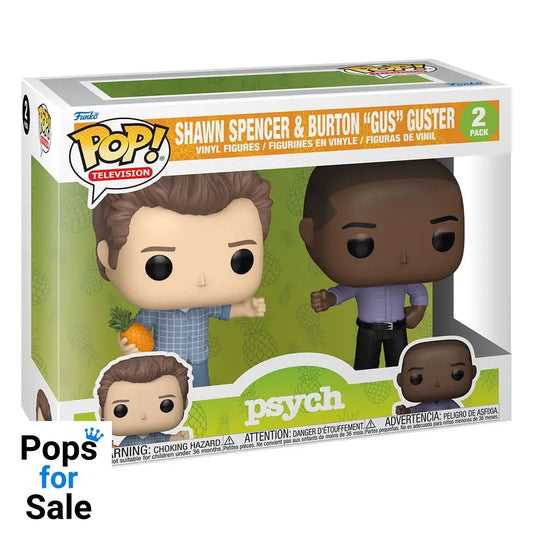2 Pack Shawn Spencer & Burton ’Gus’ Guster - Psych Funko POP - PRESALE