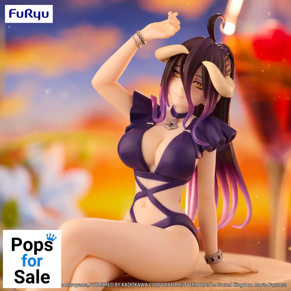 Overlord Noodle Stopper PVC Statue Albedo Swimsuit Dark Purple Color Ver. 16 cm