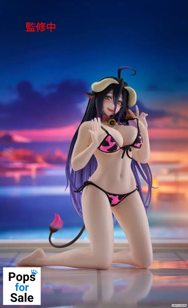 Overlord PVC Statue Desktop Cute Figure Albedo Cow-Print Swimsuit Ver. Renewal 13 cm